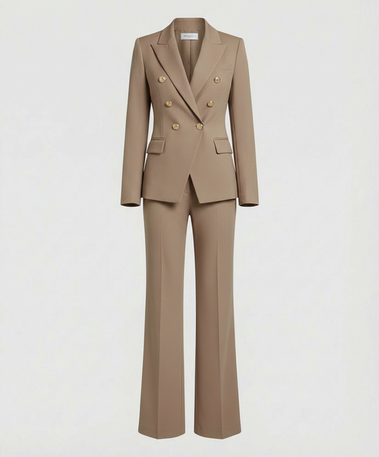 mit Blazer und Hose