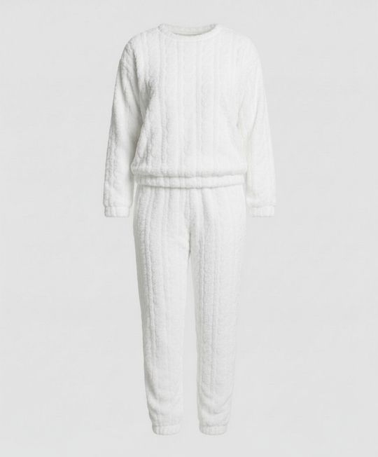 Kuscheliges Damen Fleece-Pyjama-Set