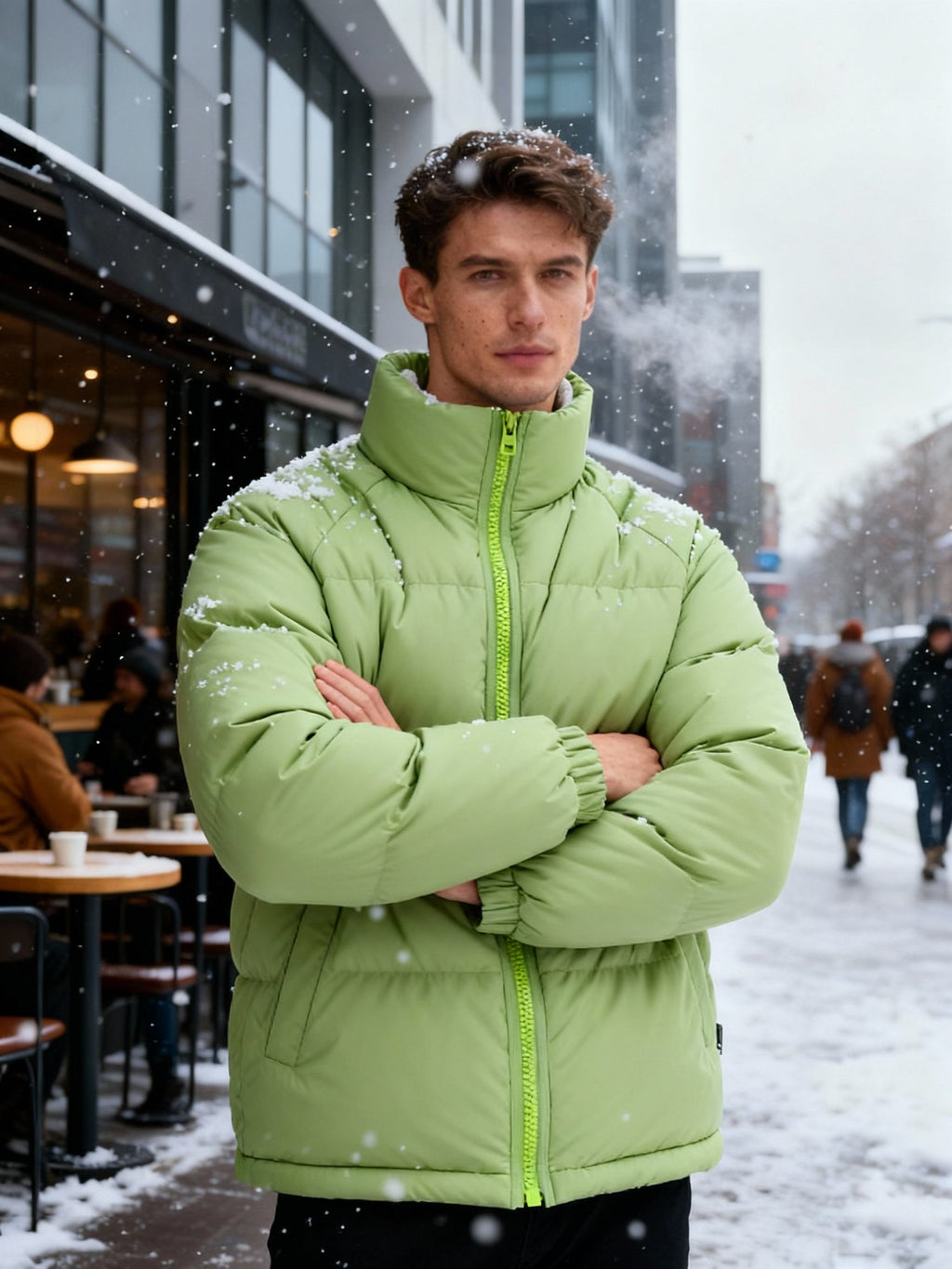 Thermo-Warm Gefüttert Modern Pufferjacke – Winter Komfort Fleece Herrenjacke
