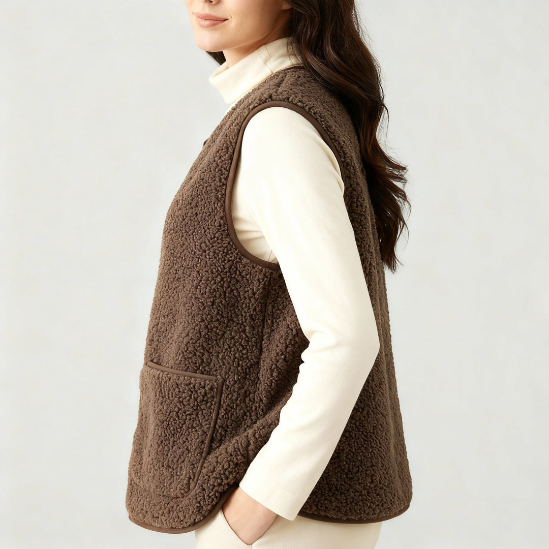 Winter Warme Elegante Fleece Weste Damen | Shop Nory