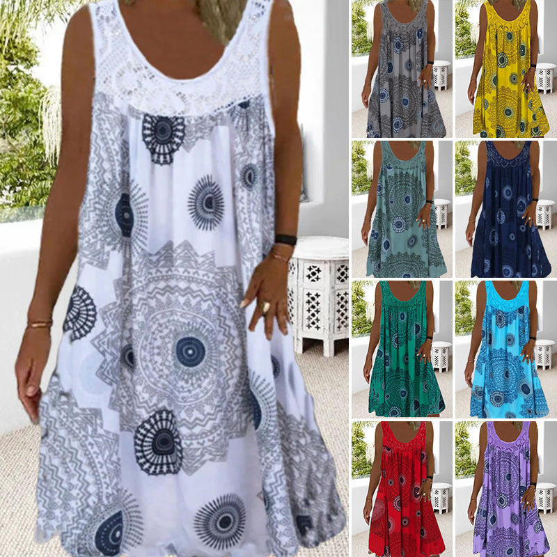 Ärmeloses Plus-Size Sommerkleid