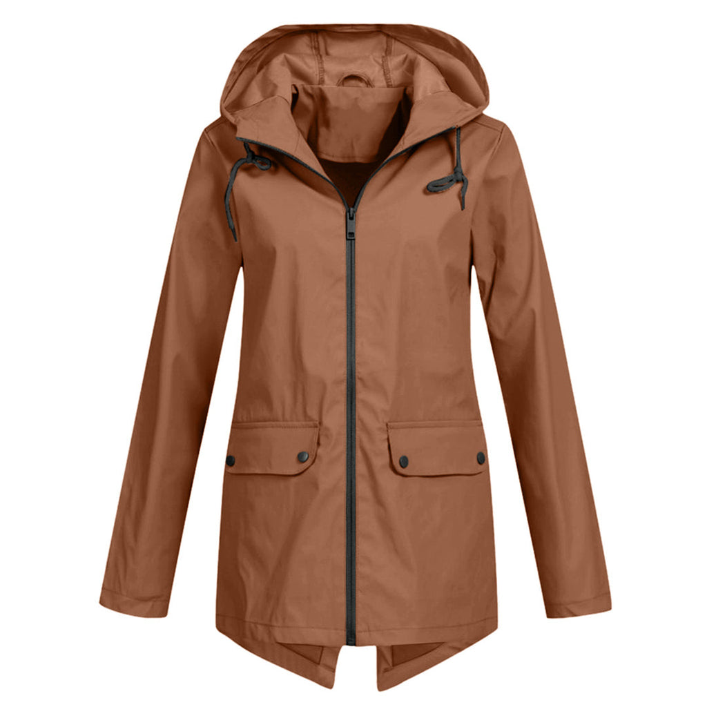 Wasserdichte Lange Jacke - Mit Kapuze & Stilvoll