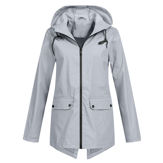 Wasserdichte Lange Jacke - Mit Kapuze & Stilvoll