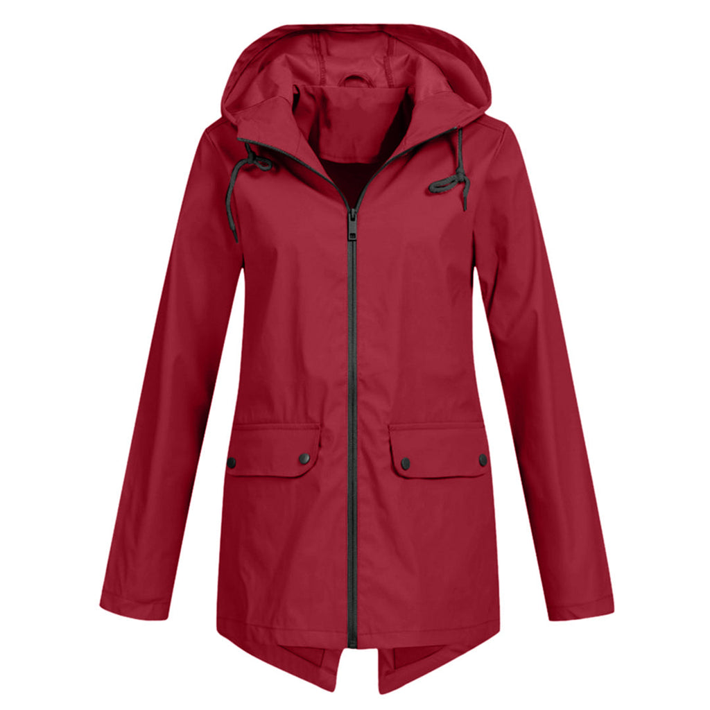 Wasserdichte Lange Jacke - Mit Kapuze & Stilvoll