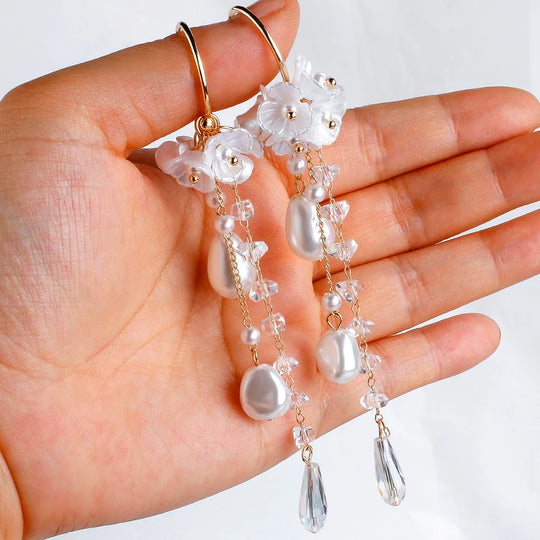 Böhmische Ohrringe mit Perlen und Kristallen | Shop Nory