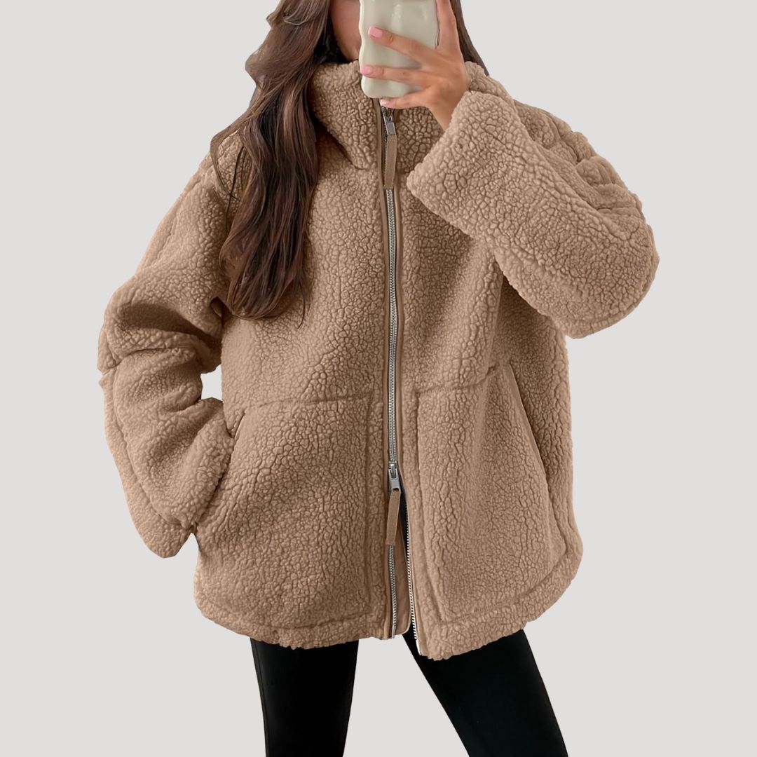 Teddy Fleece Jacke Warm Weich und Bequem