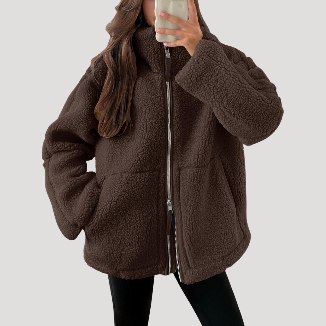 Teddy Fleece Jacke Warm Weich und Bequem