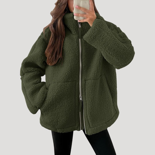 Teddy Fleece Jacke Warm Weich und Bequem