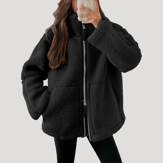 Teddy Fleece Jacke Warm Weich und Bequem