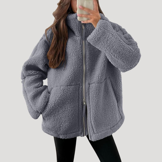 Teddy Fleece Jacke Warm Weich und Bequem