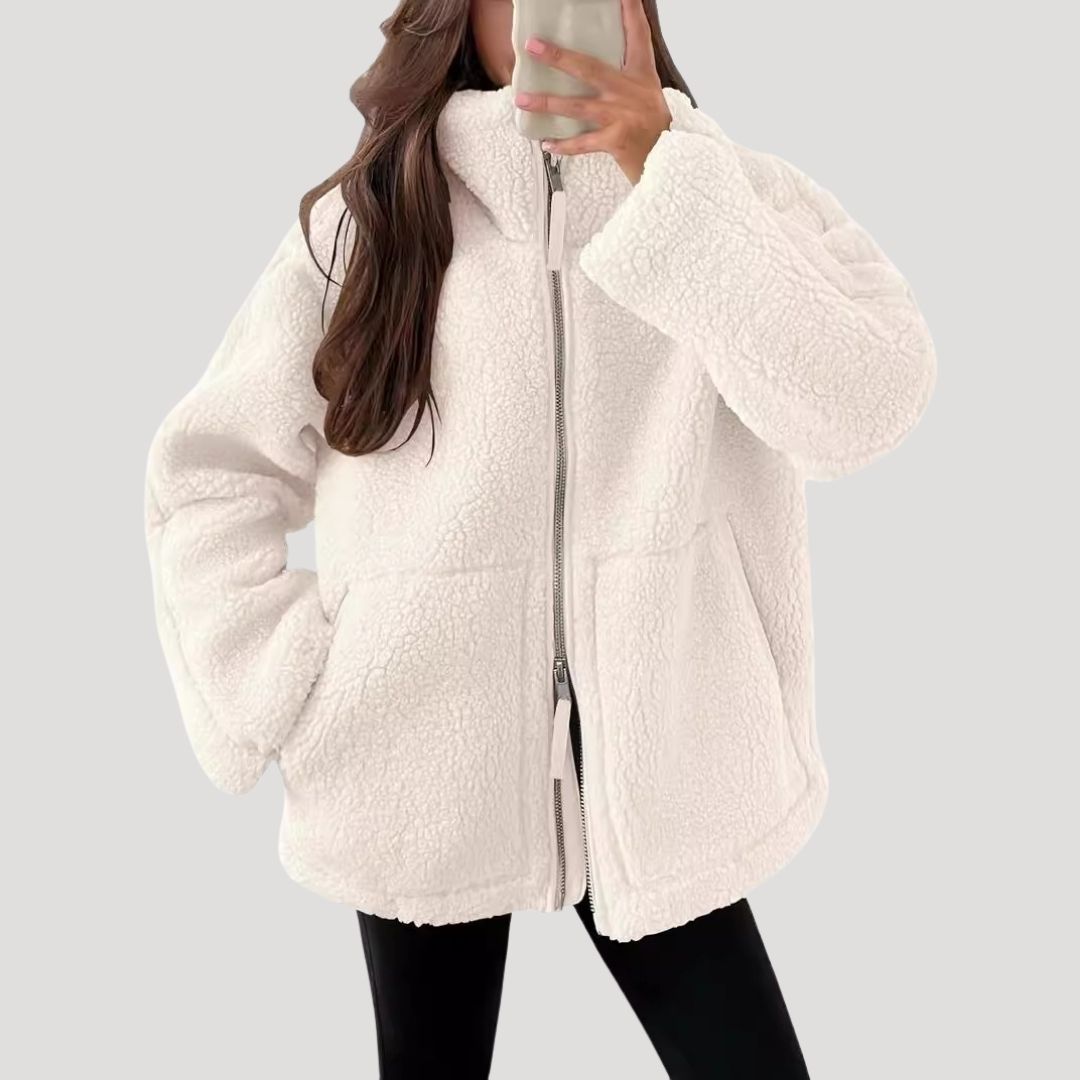 Teddy Fleece Jacke Warm Weich und Bequem