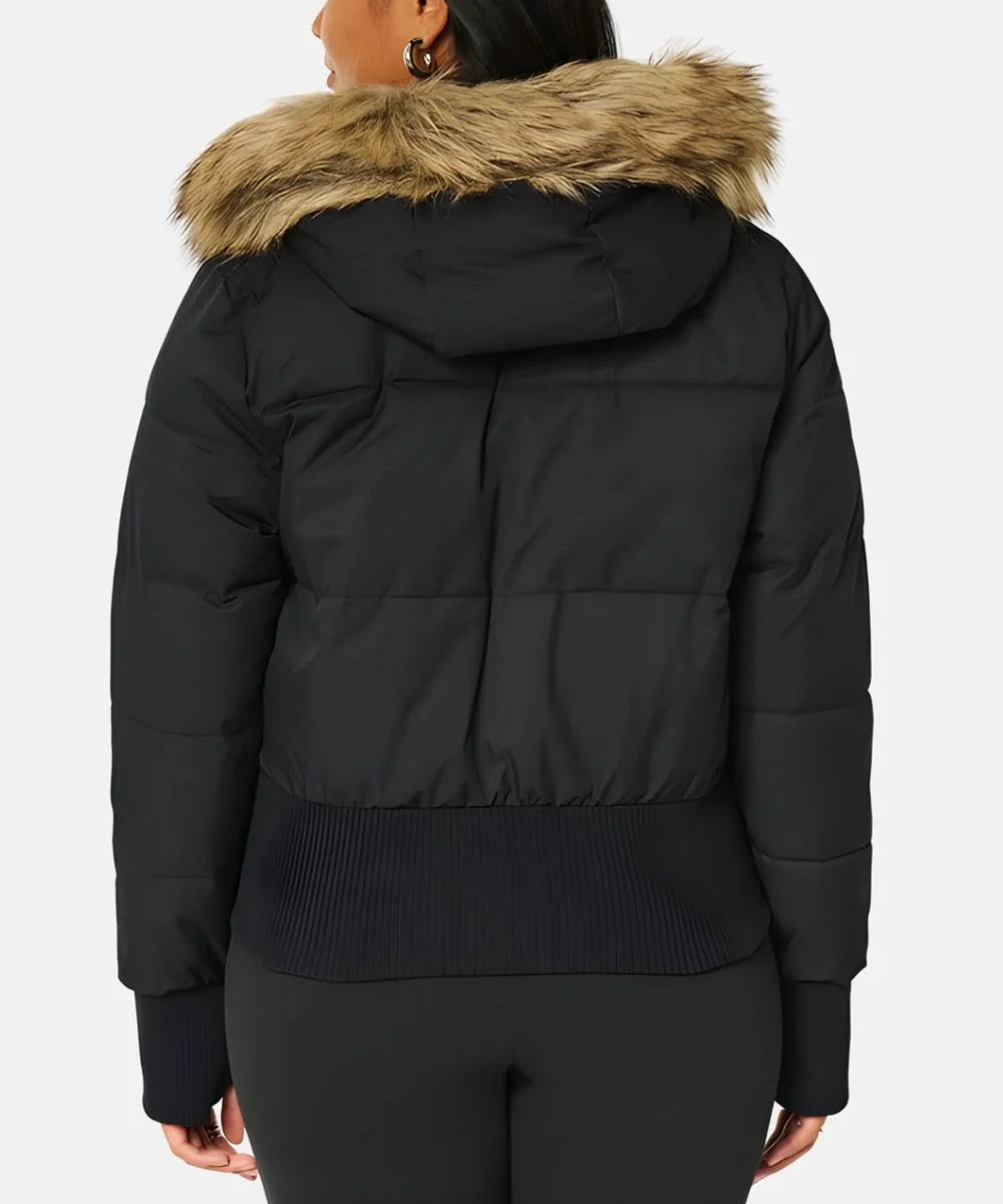 Damen Gesteppt Winterjacke mit Warm & Abnehmbarer Kapuze | ShopNory