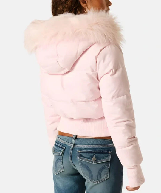 Damen Gesteppt Winterjacke mit Warm & Abnehmbarer Kapuze | ShopNory