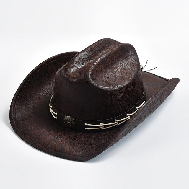 Cowboyhut mit Knochenperlenbesatz