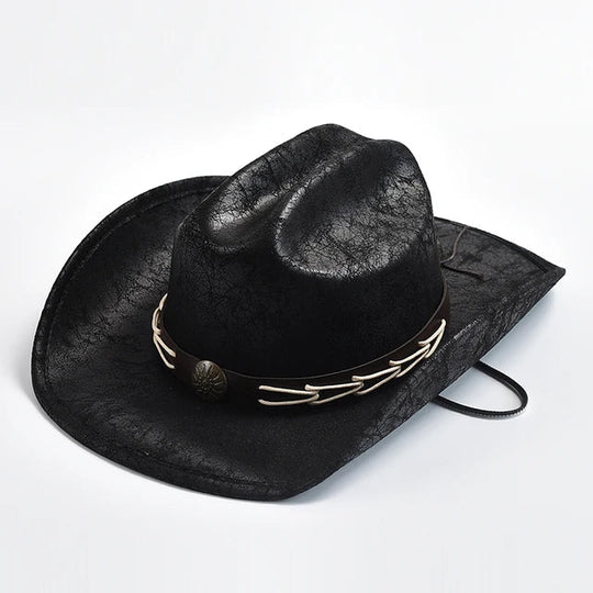 Cowboyhut mit Knochenperlenbesatz