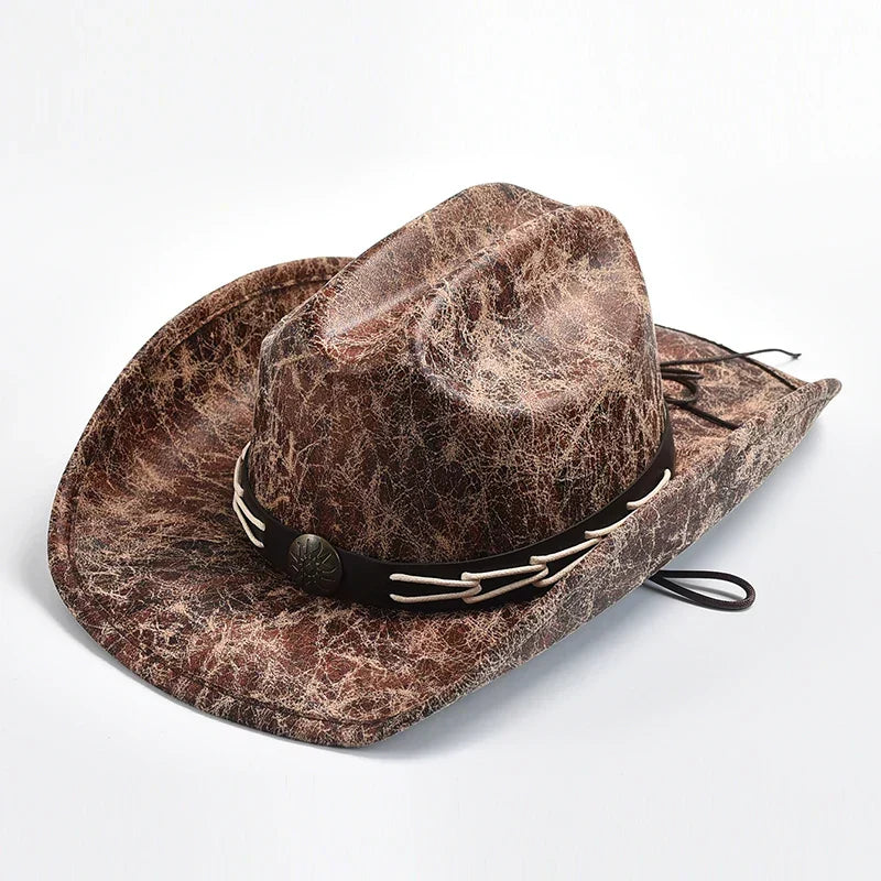 Cowboyhut mit Knochenperlenbesatz