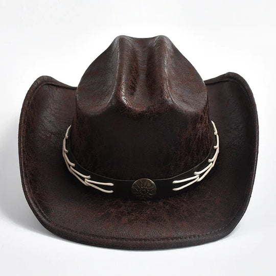 Cowboyhut mit Knochenperlenbesatz
