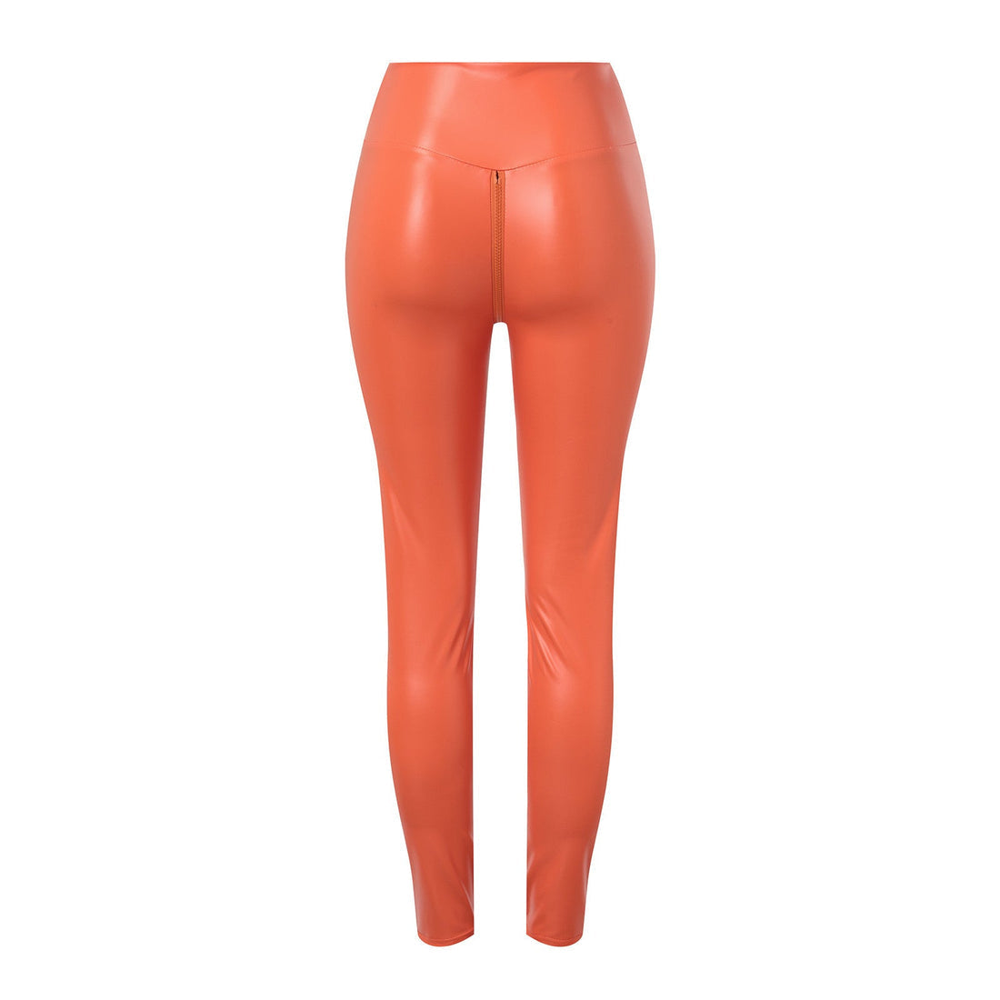 Bequeme und Figurformende Lederleggings mit Reißverschluss für Damen