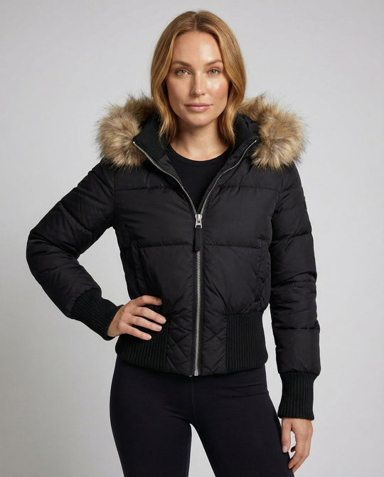 Cropped Gefütterte Winterjacke