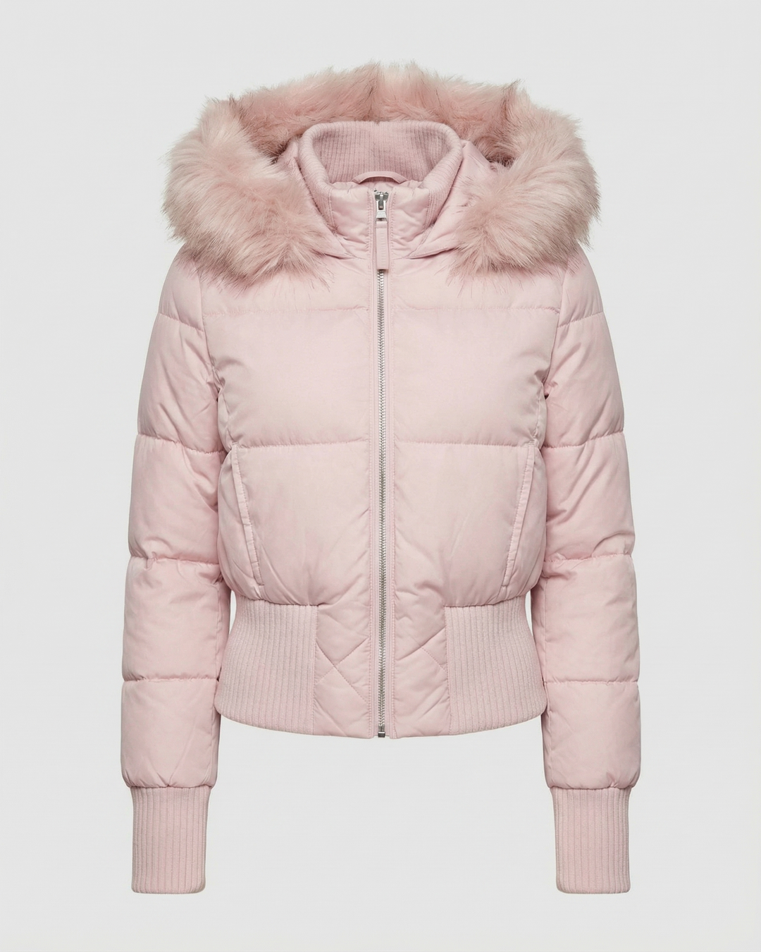 Cropped Gefütterte Winterjacke