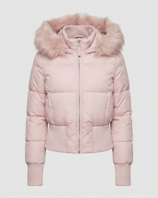 Cropped Gefütterte Winterjacke