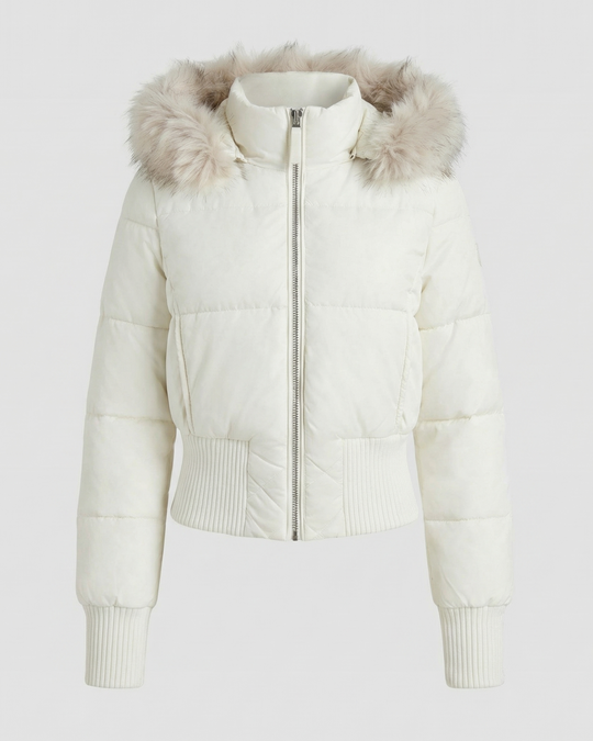 Cropped Gefütterte Winterjacke