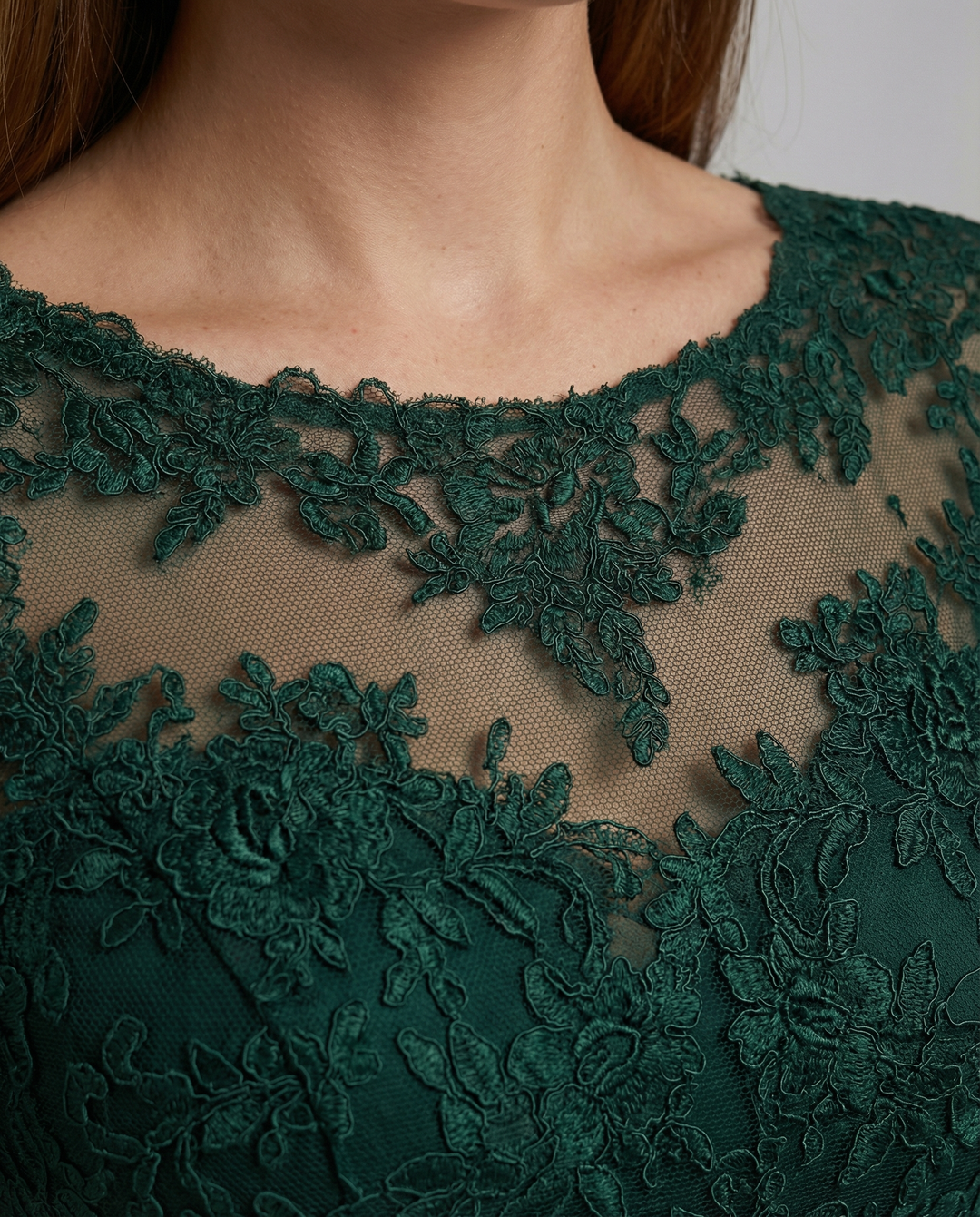Festliches Maxikleid mit Spitzenbesatz für Damen
