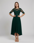 Festliches Maxikleid mit Spitzenbesatz für Damen