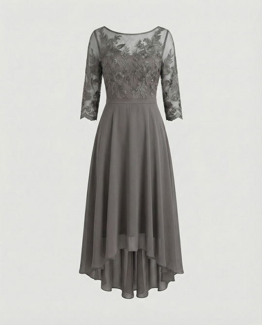 Festliches Maxikleid mit Spitzenbesatz für Damen