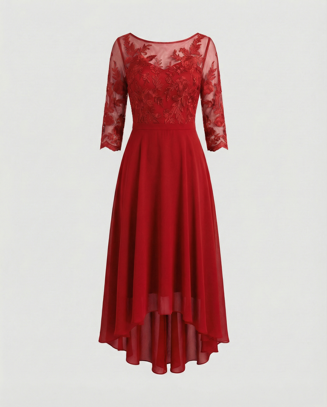 Festliches Maxikleid mit Spitzenbesatz für Damen