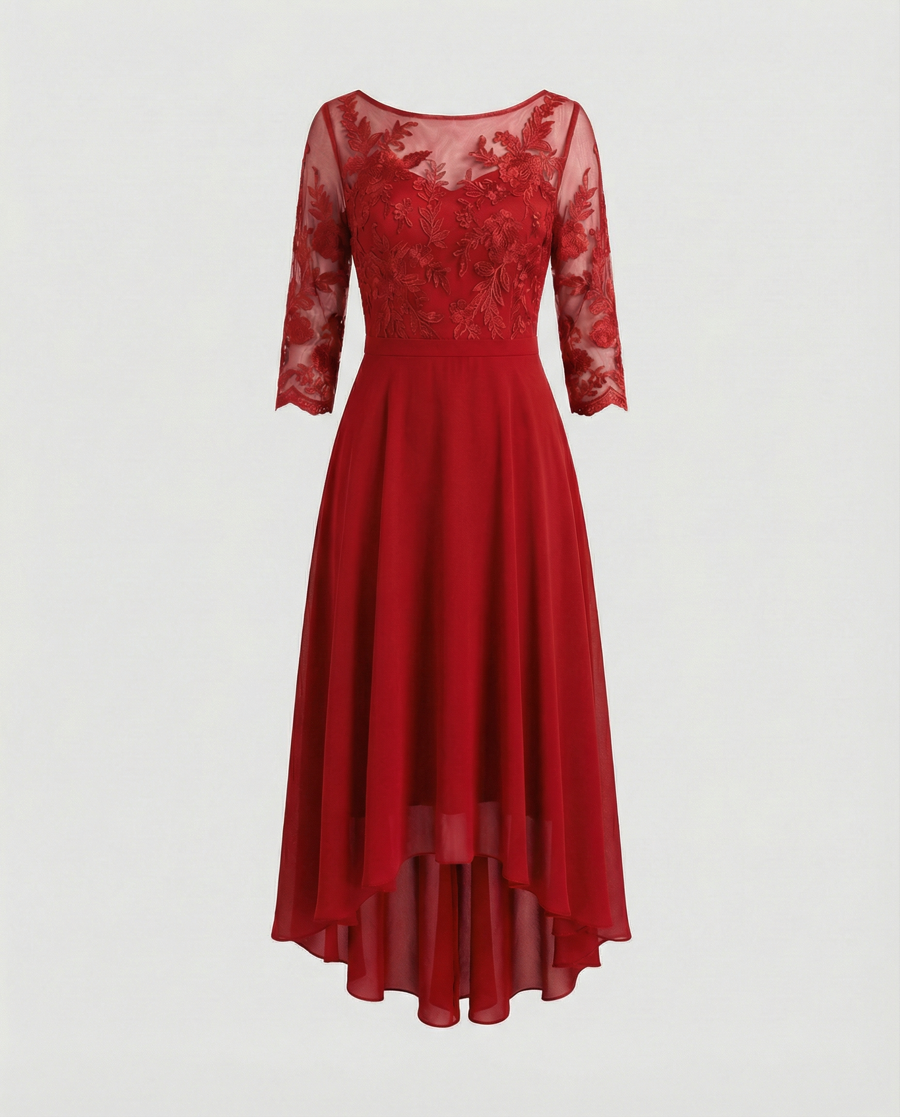 Festliches Maxikleid mit Spitzenbesatz für Damen