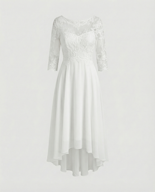 Festliches Maxikleid mit Spitzenbesatz für Damen