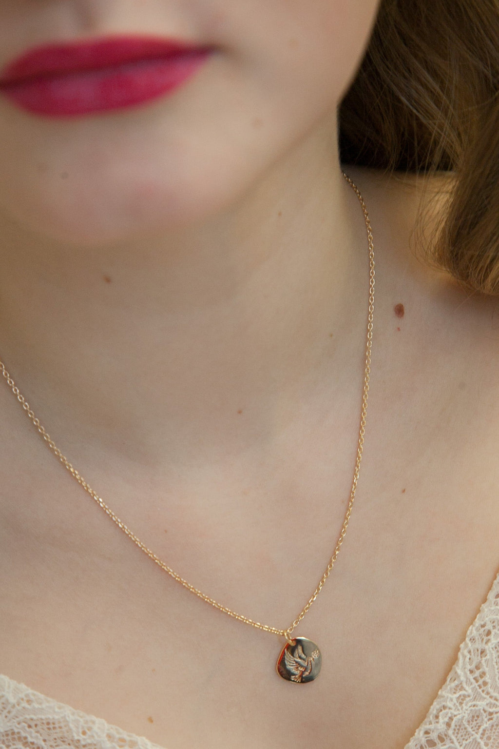 Friedens-Tauben Halskette – Vergoldet | Symbol der Harmonie & Eleganz | Shop Nory