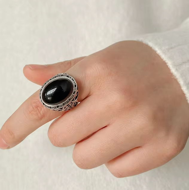 Large Natural Stone Adjustable Ring | Shop Nory