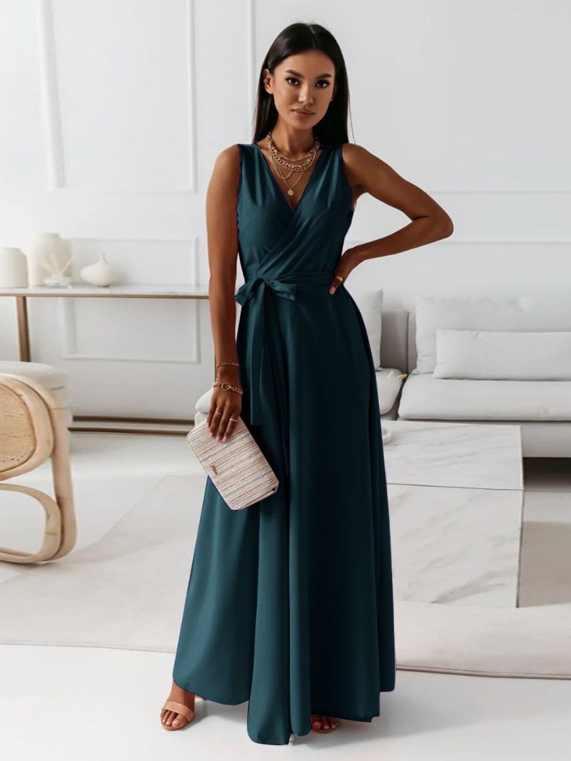 Damen V-Ausschnitt Kleid