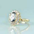 Prinzessin Diana Ring mit natürlichem grünen Amethyst | Shop Nory