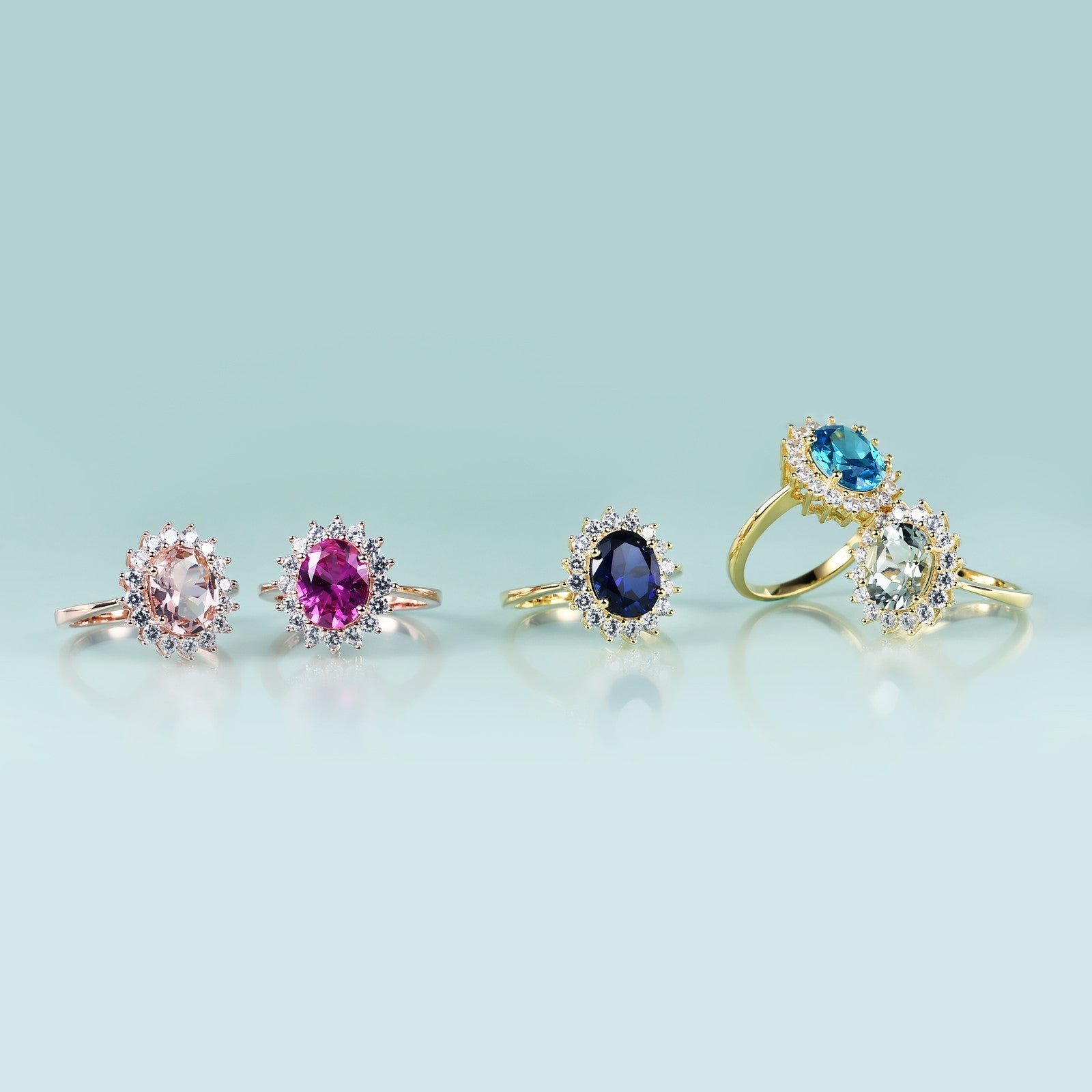 Rosafarbener Morganit-Verlobungsring, Prinzessin-Diana-Replika-Ring | Shop Nory