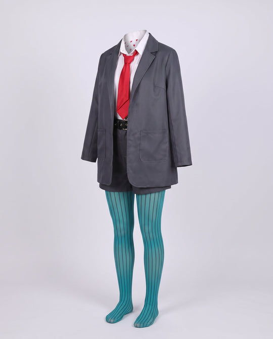 Damen elegantes Anzug-Kostümset mit Blazer, Krawatte und kurzen Hosen Shop Nory