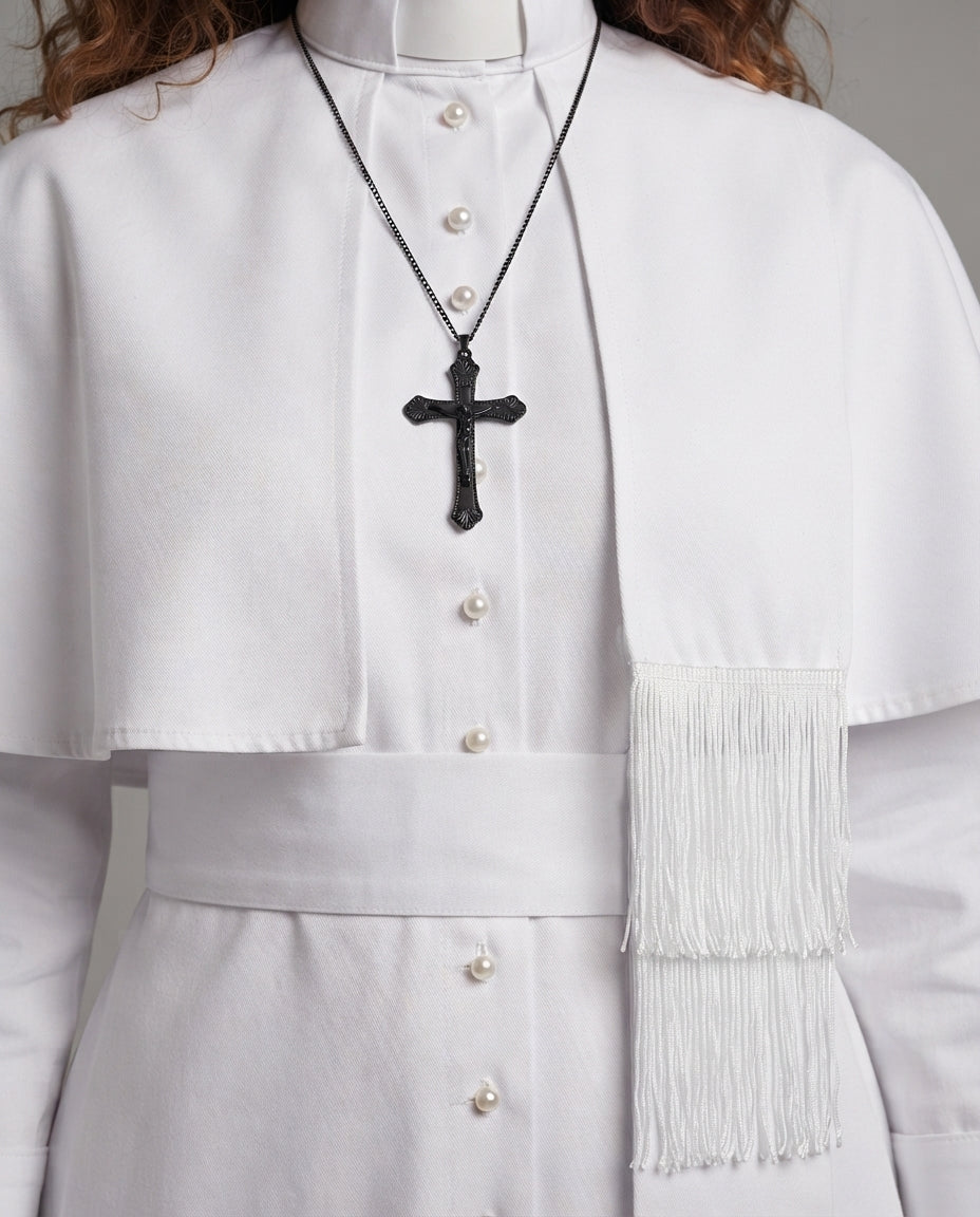 Damen Liturgisches Gewand mit eleganter Kragenpartie und stylischem Umhang Shop Nory