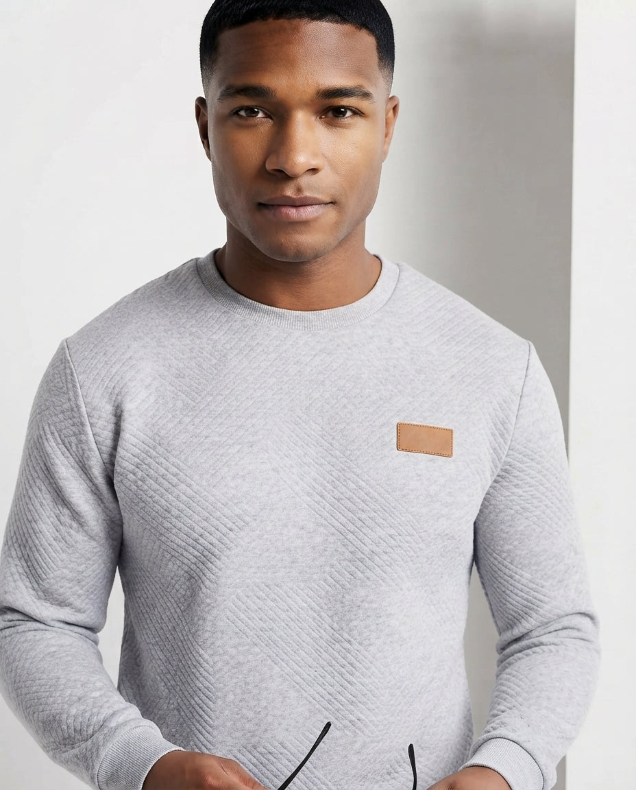 Herren Strukturierter Rundhals-Pullover aus leichtem strukturiertem Strick Shop Nory