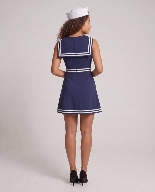 Damen Matrosenkleid mit Schulterkragen und maritimen Akzenten Shop Nory