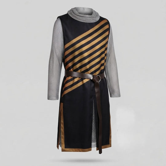 Damen Kostümset mit gestreiftem Kleid und Kettenhemd-Elementen Shop Nory