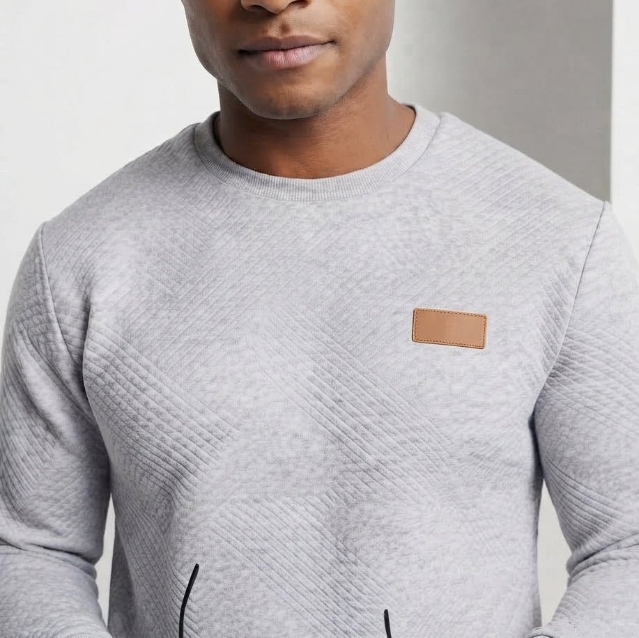 Herren Strukturierter Rundhals-Pullover aus leichtem strukturiertem Strick Shop Nory