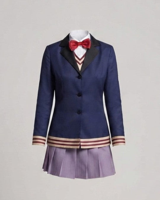 Damen Cosplay-Schuluniform-Set mit Rock, Hemd, Weste und Fliege Shop Nory