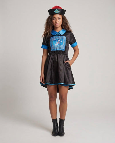 Damen Kostüm als traditionelle Märchenfigur mit schwingendem Rock und dekorativem Kragen Shop Nory