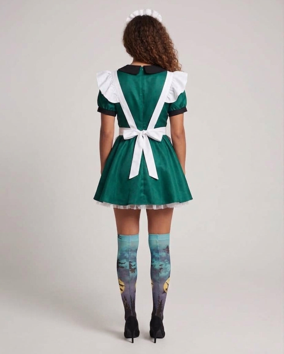Damen Halloween-Kostüm mit verspielt-designter Schürze und eleganten Details Shop Nory