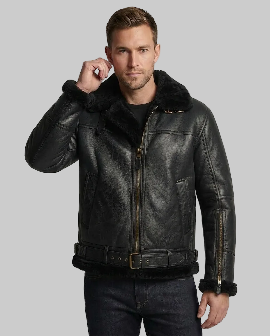 Weiche Lammfell Bomberjacke