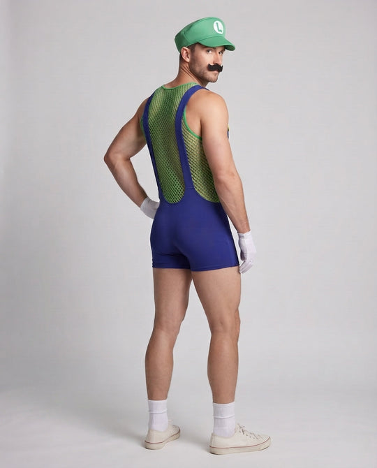 Herren Kostüm im Mario-Stil mit Netzdetails Shop Nory