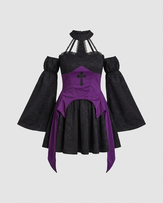 Mädchen Hexenkostüm mit Rüschen und voluminösen Ärmeln Shop Nory