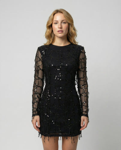 Elegantes Fransen Paillettenkleid Damen | Shop Nory